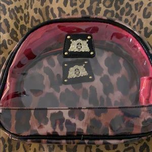 Juicy Couture  Leopard Print Clear Makeup Pouch